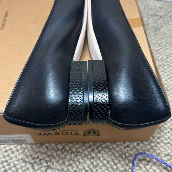 NWT - VANELi Fc-313 Ballet Flats, Black Nappa/Black Squama Print Tip, 8.5 🖤🖤 - Picture 5 of 16
